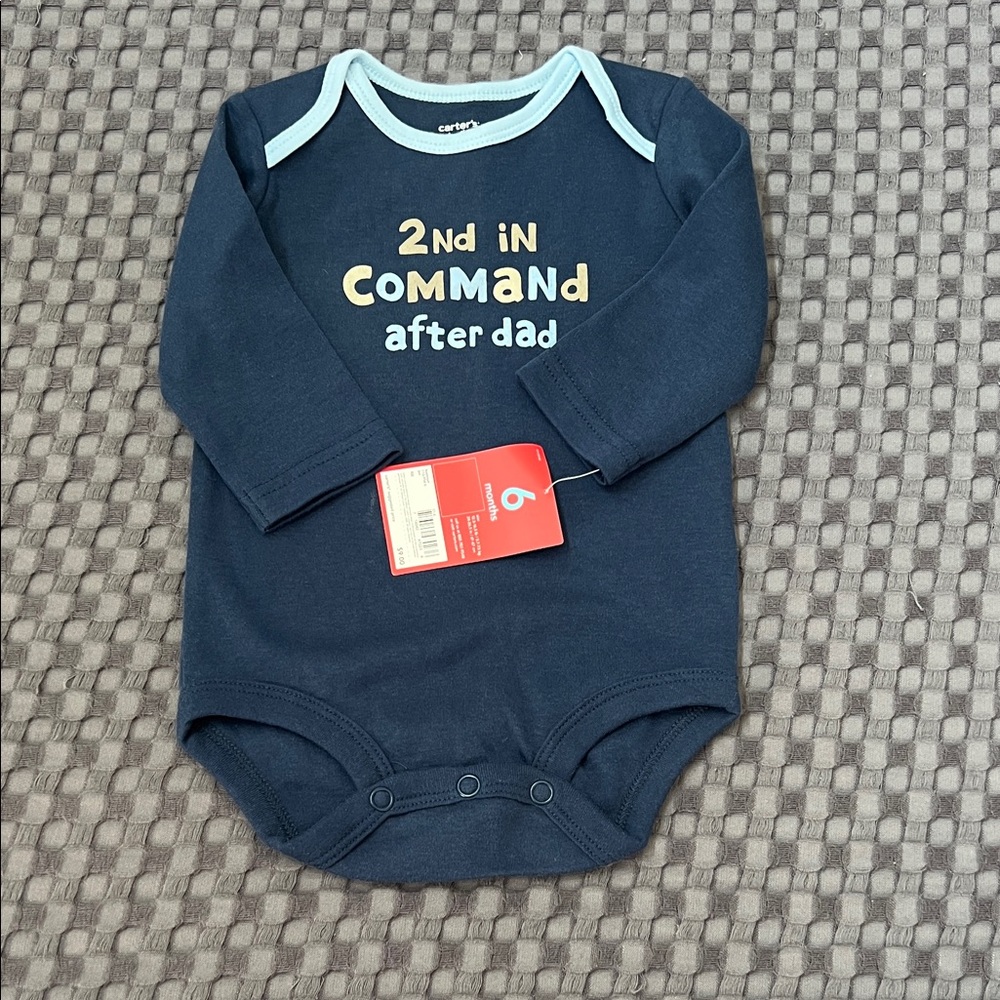 Carter's Navy Blue Bodysuit - 2nd in Command